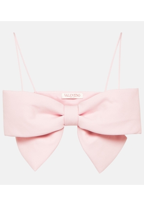Valentino Crepe Couture bow-detail bra top