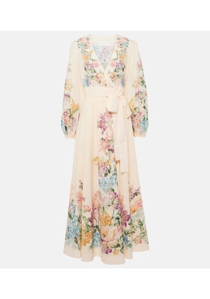 Zimmermann Halliday floral cotton wrap dress