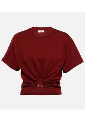 Rabanne Ring-detail cotton jersey crop top