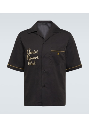 Amiri Resort Club embroidered cotton bowling shirt