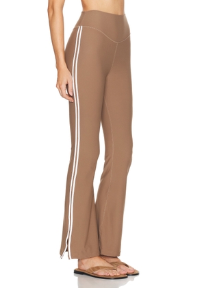 THE UPSIDE Peached Florence Flare Pant in Mocha - Brown. Size XS (also in ).