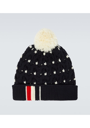 Thom Browne Intarsia cable-knit wool beanie