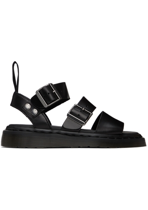 Dr. Martens Black Gryphon Leather Gladiator Sandals