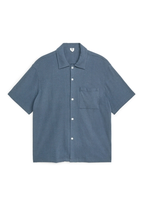 Bouclé Jersey Shirt - Blue
