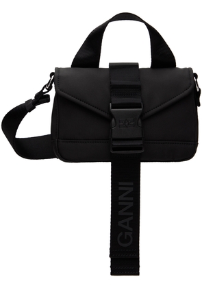 GANNI Black Tech Mini Satchel Bag