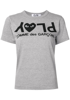 Comme Des Garçons Play upside-down logo T-shirt - Grey