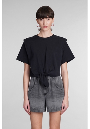Isabel Marant Zelikia T-Shirt In Black Cotton