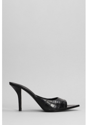 Gia Borghini Perni 04 Slipper-Mule In Black Leather