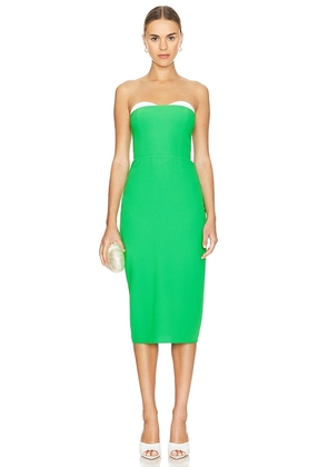 Amanda Uprichard x REVOLVE Meline Midi Dress in Green. Size M, S, XL, XS.