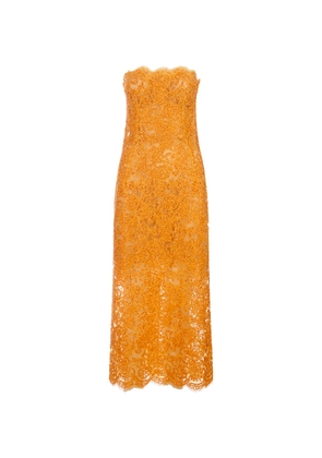 Ermanno Scervino Lace Longuette Dress With Micro Crystals