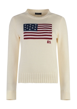 Ralph Lauren Flag Embroidered Knit Sweatshirt