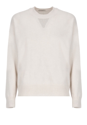 Peserico Crew-Neck Sweater In Wool, Silk And Cashmere Blend