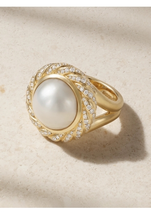 David Yurman - 18-karat Gold, Diamond And Pearl Ring - 6,7