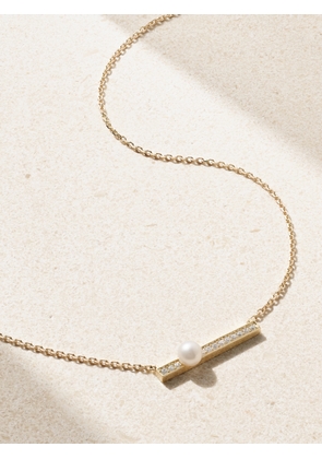 Mizuki - 14-karat Gold, Diamond And Pearl Necklace - One size
