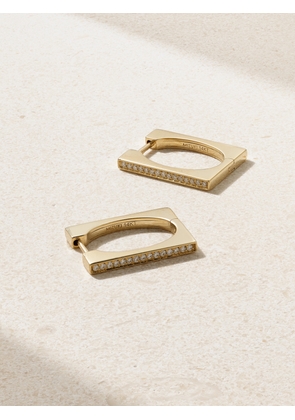 Mizuki - 14-karat Gold Diamond Hoop Earrings - One size