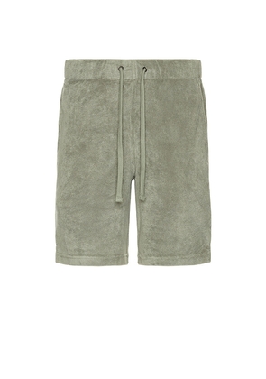 onia Towel Terry Pull-on Short in Sage. Size M, S, XL/1X.