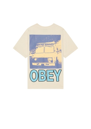 Obey Endless Summer Tee in Light Grey. Size M, S, XL/1X.