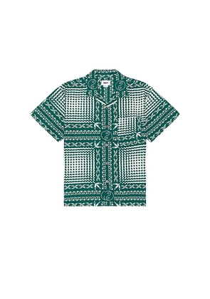 Obey Cortex Woven Shirt in Dark Green. Size M, S, XL/1X.