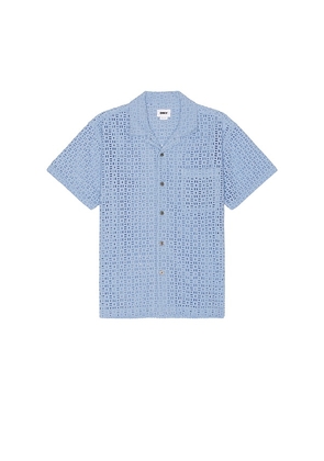 Obey Vida Woven Shirt in Baby Blue. Size M, S, XL/1X.