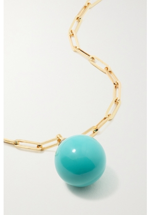 Mateo - Gum Ball 14-karat Gold, Turquoise And Diamond Necklace - One size