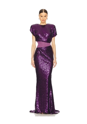 Zhivago Bond Sequin Gown in Purple. Size 12, 2, 4, 6, 8.