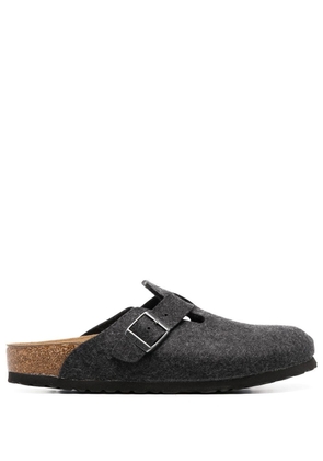 Birkenstock Boston buckled wool slippers - Grey