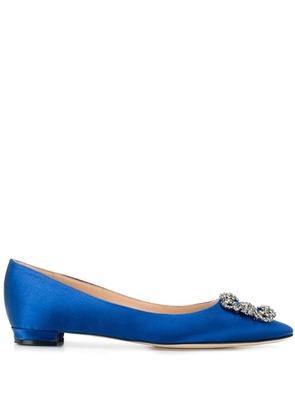 Manolo Blahnik Hangisi heeled ballerina shoes - Blue