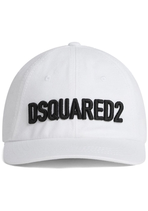 Dsquared2 logo-embroidered cotton baseball cap - White