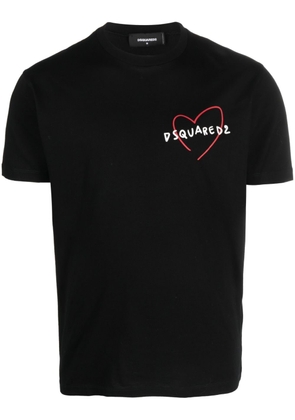 Dsquared2 heart logo-print T-shirt - Black