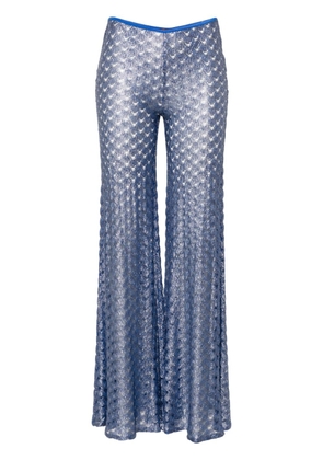 Missoni lace-effect flared trousers - Blue