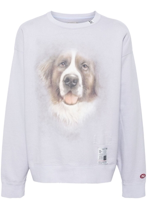 Maison MIHARA YASUHIRO dog-print cotton sweatshirt - Purple