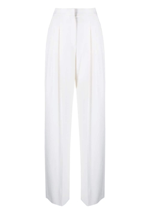 Alexander McQueen pleated straight-leg trousers - White