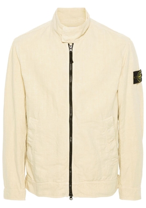 Stone Island Compass-badge linen-blend jacket - Neutrals