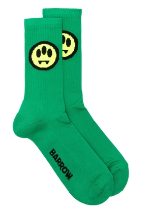 BARROW logo-intarsia socks - Green