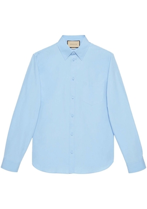 Gucci cotton poplin long-sleeve shirt - Blue