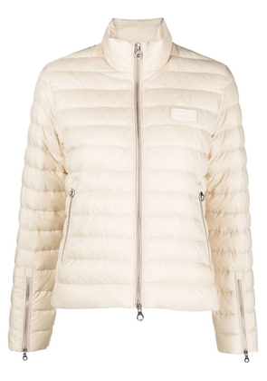 Duvetica Bedonia logo-patch quilted jacket - Neutrals