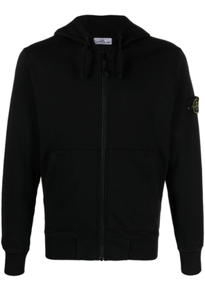 Stone Island Compass-badge cotton hoodie - Black