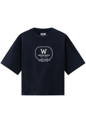 Woolrich logo-print cotton T-shirt - Blue