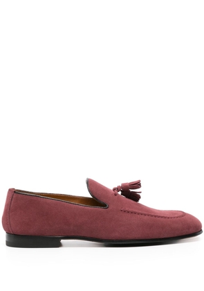Doucal's tassel-detail suede loafers - Red