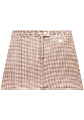 Courrèges Re-Edition checked miniskirt - Brown