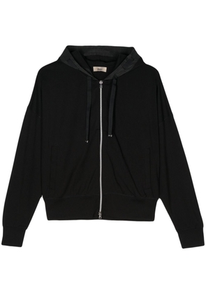 Herno jersey zipped hoodie - Black