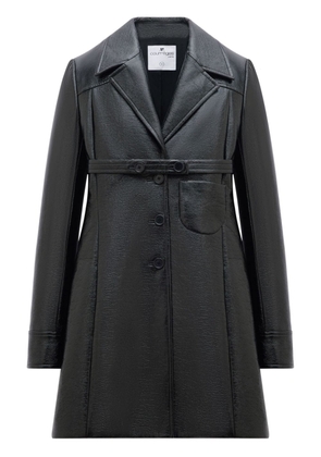 Courrèges Heritage belted vinyl tailored coat - Black