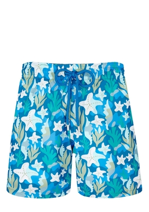 Vilebrequin Mahina seaweed-print swim shorts - Blue