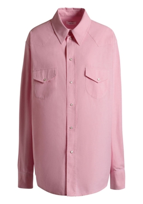 Bally press-stud cotton shirt - Pink