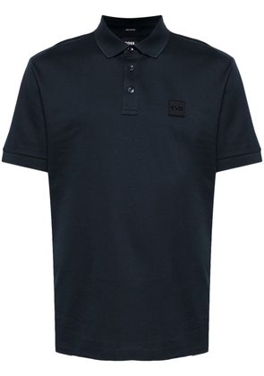 BOSS logo-appliqué polo shirt - Blue