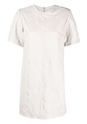 Zadig&Voltaire Riddy crinkled leather minidress - Neutrals