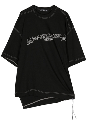 Mastermind World Handwriting asymmetric cotton T-shirt - Black