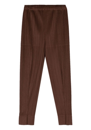 Pleats Please Issey Miyake Monthly Colours: September tapered trousers - Brown