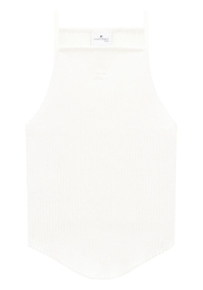 Courrèges Holistic ribbed-knit tank top - White