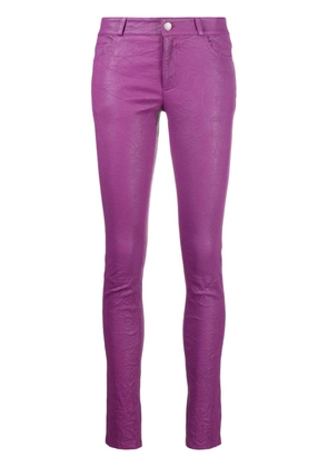 Zadig&Voltaire Phlame crinkled leather trousers - Purple